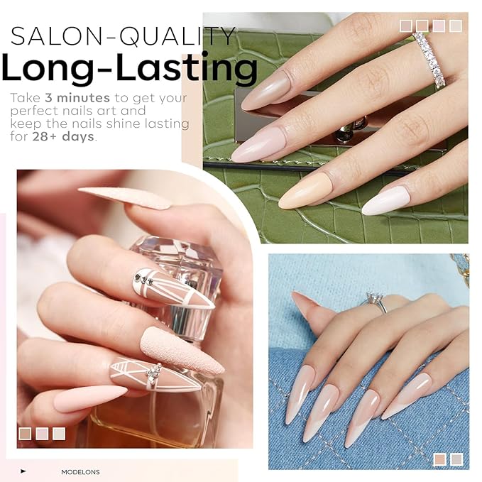 modelones Nude Gel Nail Polish Set 6 Colors, Neutral Skin Tones Beige Taupe Ivory White Grey Light Brown Gel Polish All Seasons, Soak Off Soapnails Manicure Kit Nail Art Design Salon at Home Gift