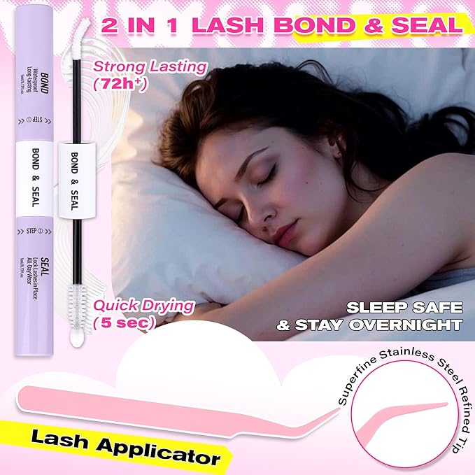wiwoseo Lash Spikes Lash Clusters Kit Fairy Lash Clusters Eyelash Extensions Kit Spiky Eyelash Clusters Kit 100D+120D Fluffy Cluster Lashes Salon Lashes Clusters Kit with Clear Lash Bond and Seal