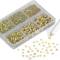 NCB Hotfix Iron on 8000pcs Crystal Rhinestones Round Gem for Crafts Decoration DIY Jewelry Making with a Picking Pen (Citrine AB, 6Sizes SS3-SS12)