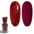Shimmer Red Nail Polish, 14 ML Quick Dry Nail Polish for Nail Art DIY Manicure at Home, Chip Resistant Nail Lacquer for Nail Art Varnish, Long Lasting, BOG125