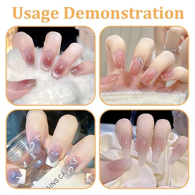 9 Pcs Ombre Nail Brush Silicone Nail Brushes Gradient Nails Sponges Nails Design Brushes Double-Head Sponge Pen for French Tip