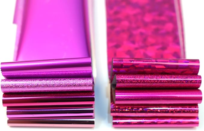 20 Rolls Red Pink Nail Art Foil Transfer Sticker Kit Foil Transfers Decals Purple Nail Transfer Stickers Sheets Nail Art Sticker