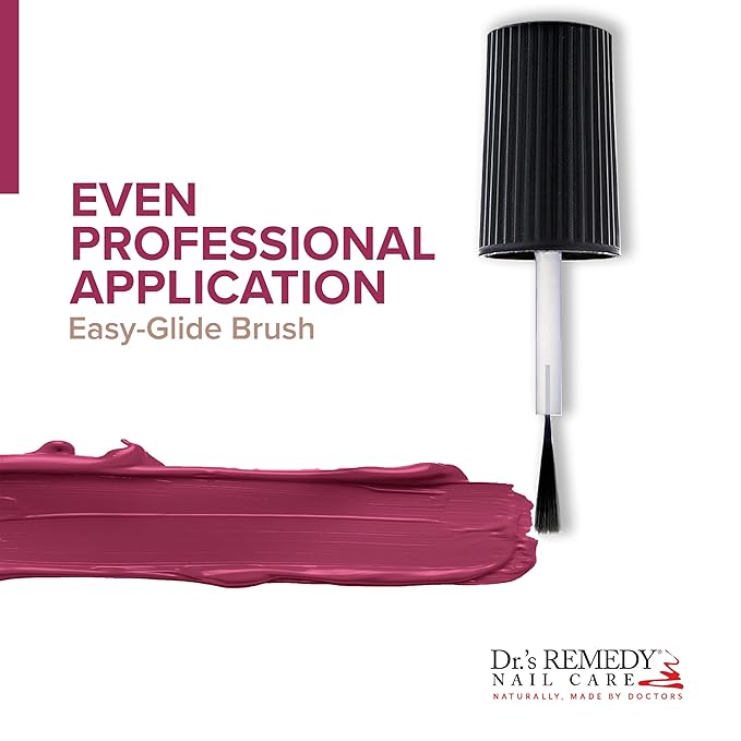 Dr’s Remedy Enriched Nail Polish: Non Toxic, All Natural, and Organic - Doctor Formulated: Strengthens, Restores, Heals, and Protects '24-Free' - HOPEFUL Hot Pink