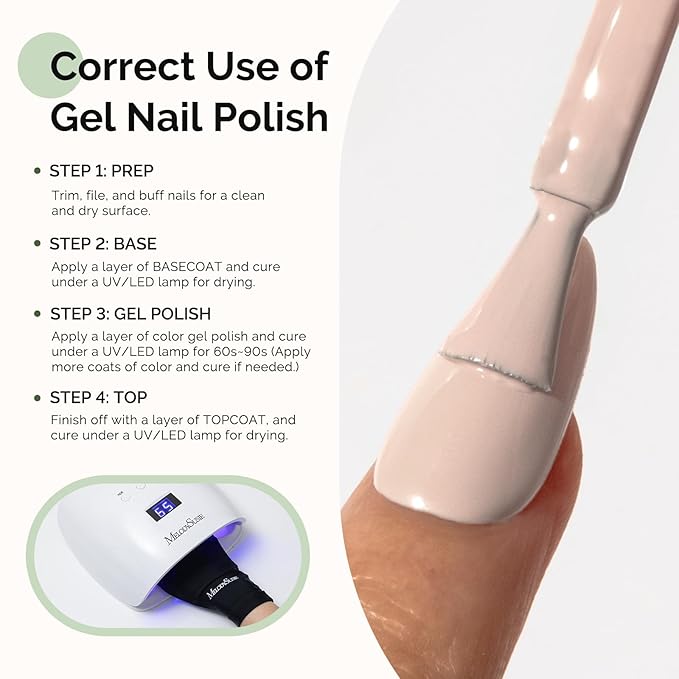 MelodySusie Hema Free Gel Nail Polish, 0.5 Fl Oz Thick Beige Nude Pink Gel Polish, Non-Toxic, Long Lasting, Soak Off UV Nail Polish, Manicure Nail Design Salon DIY Nail Art at Home K0589