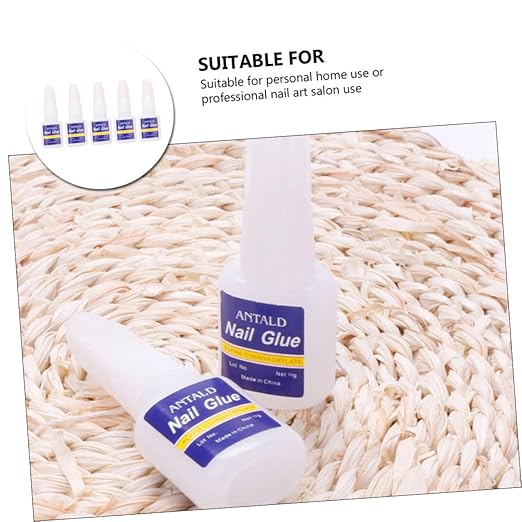 10 pcs Nail Glue Nails Press Nails Each Super Strong Adhesive False Nail Tips Repair Nail Art Decoration Skin Friendly Formula