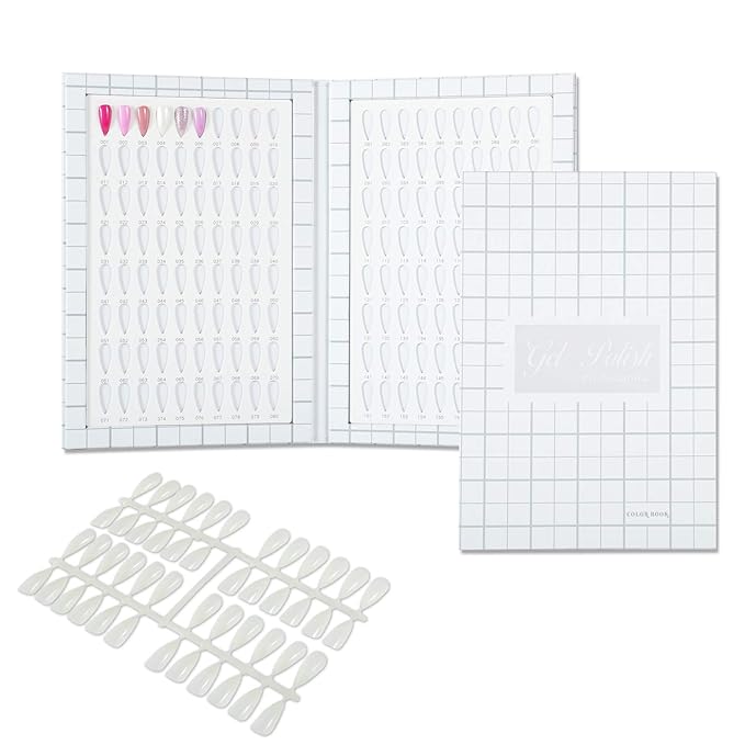 NMKL38 160 Nail Color Display Book Chart with 240 Nail Tips UV Gel Polish Color Card Board Salon Tools (A03)