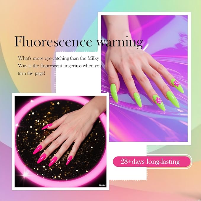 CAMILA ¿ 6pcs 15ml Neon Gel Polish Set Rainbow Red Pink Nude Green Yellow Gel Nail Polish Kit Soak Off Gel Polish Manicure Salon For Women I Set