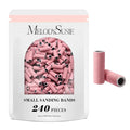 MelodySusie 240 Pcs Nail Drill Bits Small Sanding Bands for 3.1mm Mandrel Bit, 240 Extreme Fine Grit Nail File for Acrylic Nails Gel Manicures and Pedicure, Pink (Only Sanding Bands)
