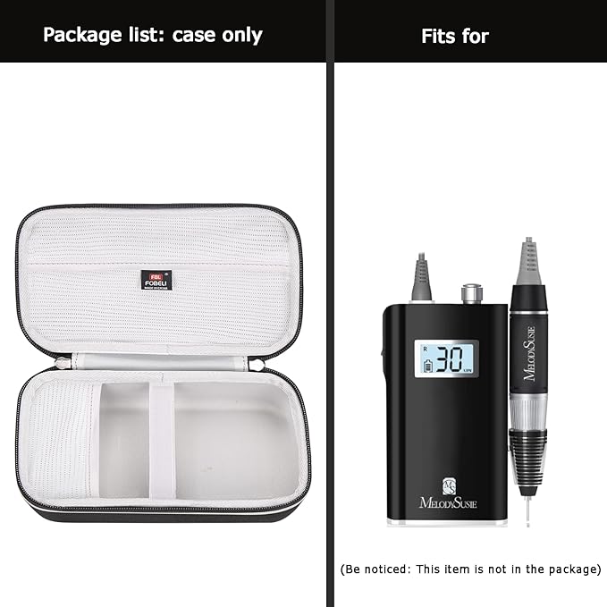 FBLFOBELI Hard Carrying Case for MelodySusie/MOCOWIND/SAVILAND/Groyal Professional Electric Nail Drill Machine