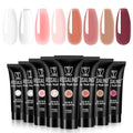 ROSALIND Christmas Poly Nail Gel Set, 8 Colors Mini Clear Neutral Poly Extension Gel Set, Nude Pink Builder Extension Kit for Nail Art Design Easy DIY Gift for Women