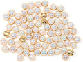 200Pcs Pearl Sew on Rhinestones for Crafting,6mm Claw Pearl Embellished Rhinestoness for DIY,Half Round Pearls for for Crafting Jewelry Handicrafts Clothes Bag Shoes-Ab Colorful(Gold Claw)