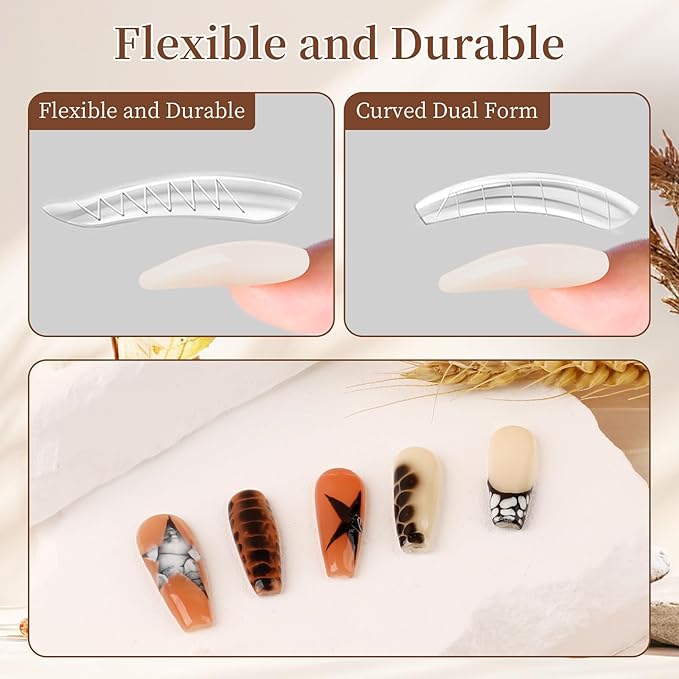 BQAN Poly Nail Gel Kit - 6 Shades Builder Gel for Long-Lasting Nail Extensions | 15ml Each | Salon-Quality DIY & Home Use | Low Odor (Brown 02, 0.5 Fl Oz (Pack of 6))