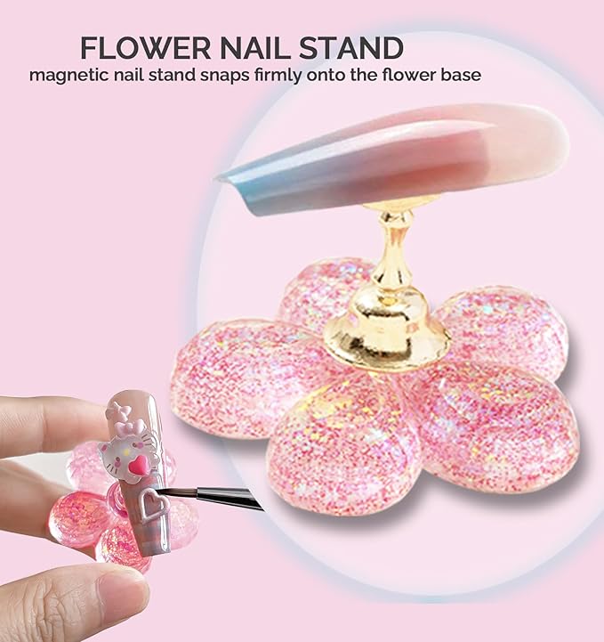 Nail Design Tools, Nail Art Tools, Nail Art Brush, Nail Stand for Press On Nails,Dual Tipped Nail Dotting Tool and Sculpture Pen, Nail Tools for Home DIY Beginner Salon Supplies