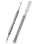 FERYES Long Toe Nail Files for Thick Nails with Dual-Ended Ingrown Toenail Lifter and Cleaning Durable and Efficient Heavy Duty Nail Care Tool