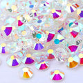 Dowarm 1440 Pieces SS6 Flatback Rhinestones, 2MM Flatback Crystal Rhinestones for Craft Nails Dance Costumes, Non Hotfix, Transparent AB