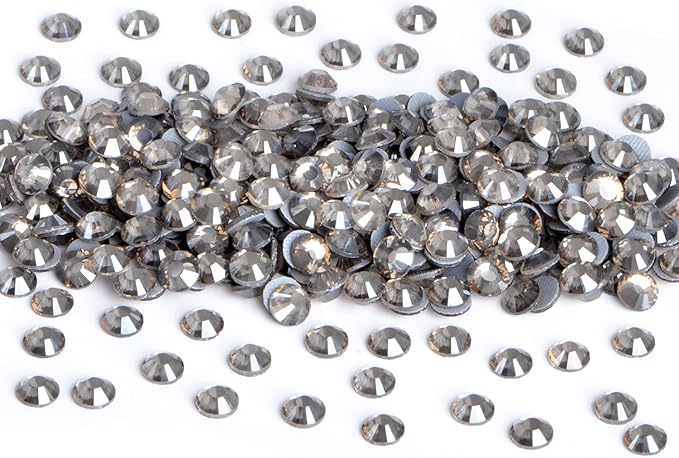 NCB 2880pcs Hotfix Crystal Rhinestones for Clothes Crafts, Hot Fix Glue on Flatback Crystals, Iron on Crystal Rhinestone (Black Diamond, SS16 3.8mm)