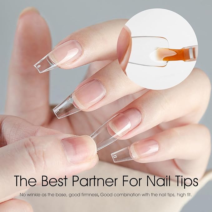 CANNI 2Pcs Gel Nail Glue for Acrylic Nails Tips and False Nails Tips Gel Nail Polish, UV Lamp Cure