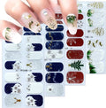 4 Sheets Christmas Nail Wraps Stickers 5D Charms White Snowflake Gel Nail Stickers Strips Self-Adhesive Winter Holiday Full Wraps with Xmas Trees Elk Reindeer Nail Polish for Women Acrylic Nails DIY