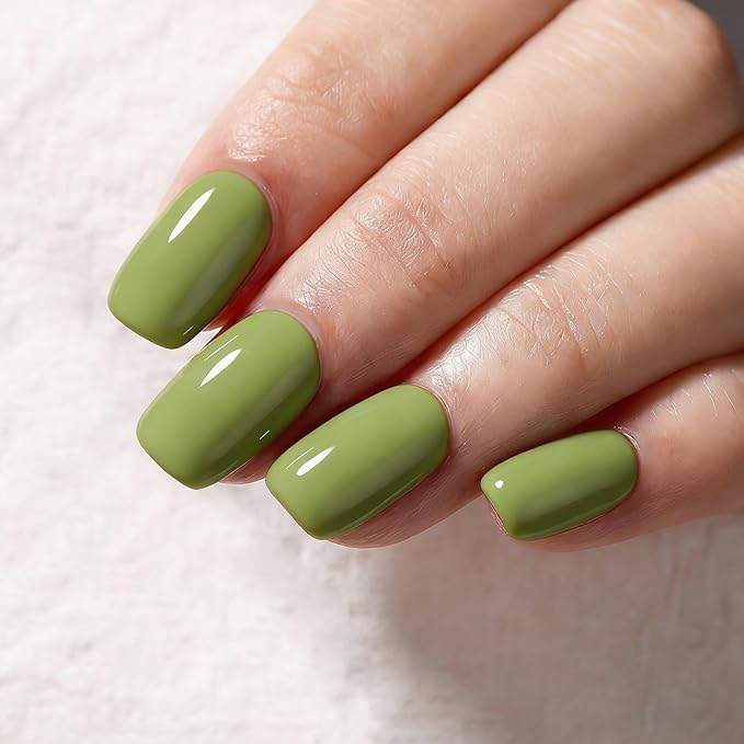 MAYCHAO 15ML Avocado Moss Gel Nail Polish, Moss Green Gel Polish Soak Off UV LED Curing for Nail Art Starter Manicure Salon DIY at Home, 0.5 OZ