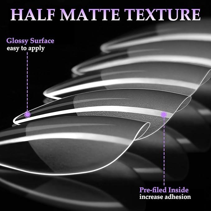 BlueZOO Soft Gel Nail Tips Short Almond Coffin Ballerina Nails Kit, 3 Styles 360PCS Full Cover Half Matte Acrylic Nail Tips,Clear Press On Nails for Extension Nail Manicure Home DIY Salon Fake Nails
