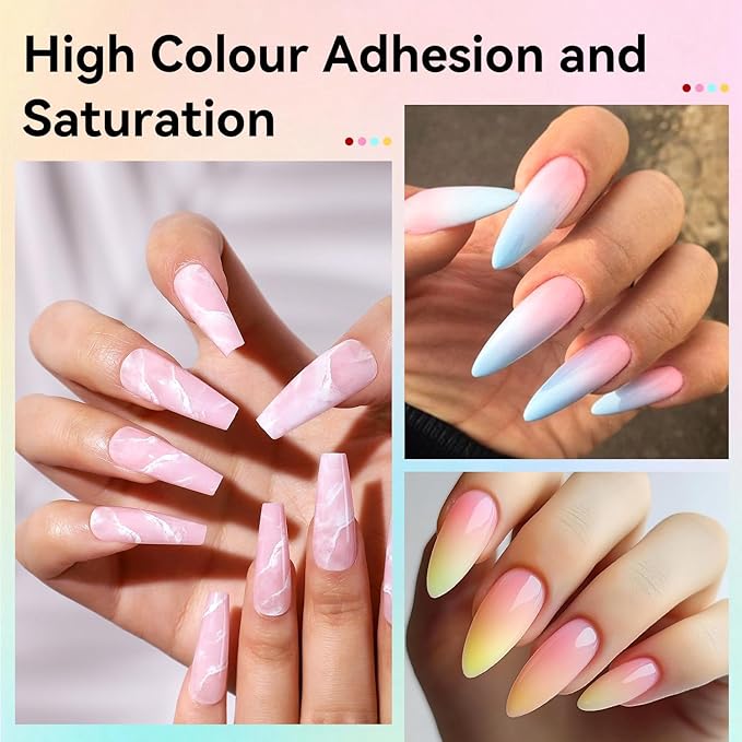 JODSONE Airbrush Gel Nail Polish Set, 32 Colors No Dilution Gel Nail Polish Strong Coverage, Highly Saturated Colors Nail Art Design Salon Set