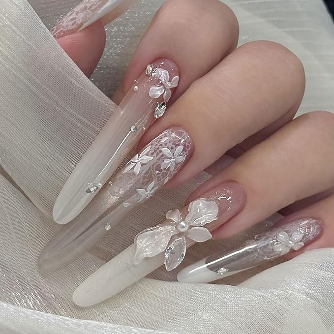 NAILGIL Solid Builder Gel For Nails, Pearl White 3D Sculpture Nail Art Non-Sticky Hand Hard Extension Gel Sock Off UV with Mold for Nail Art Salon Home DIY