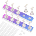 Nail Stand Acrylic Nail Art Display Stand Magnetic Nail Tips Practice Holder 54 Pcs Reusable Adhesive Putty for DIY Painting Nails Stand kit (Aurora)