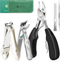 Toenail Clippers for Thick Toenails for Seniors, Angled Head Large Toe Nail Clippers for Ingrown Nails, Sharp Nail Cutter with Catcher Long Handle, Heavy Duty Nail Clippers Set for Thick Toenails