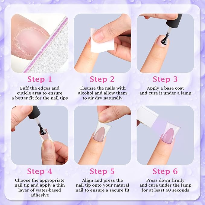 outopen 120pcs Duck Nail Tips Short Cream Pink French Duck Tips Full Cover Fan Flare Duck Tips for Wide Press on Nail Crystal Duck Feet Nail Tips for Polygel Acrylic Extension, 12 Sizes
