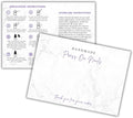 Handmade Acrylic Press On Nails Display Card | 5x7” 30 pk | w/Application Aftercare Instructions Inserts Marble for Packaging in Your 6 * 9 Holographic Bags Use With Double Sided Tape