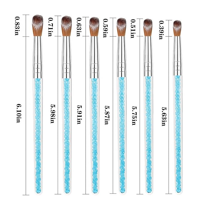 7 Multi-Size Nail Art Brush Set Nail Art Tool Set Resin Palette For DIY Makeup Display Board For Home Salon Pro & Beginner