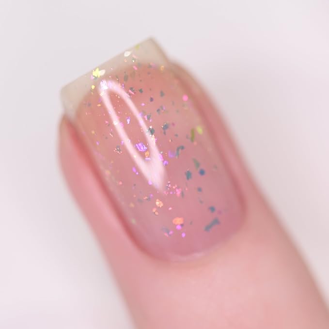 ILNP Lovebird - Red, Orange, Gold, Green Color Shifting Iridescent Flakie Topper Nail Polish
