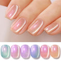 Double Rhythm 6 Colors Cat Eye Gel Polish Set Shimmer Glitter with Magnet Holographic Reflective Magnetic UV Nail Art Kit (6-Kit-50)