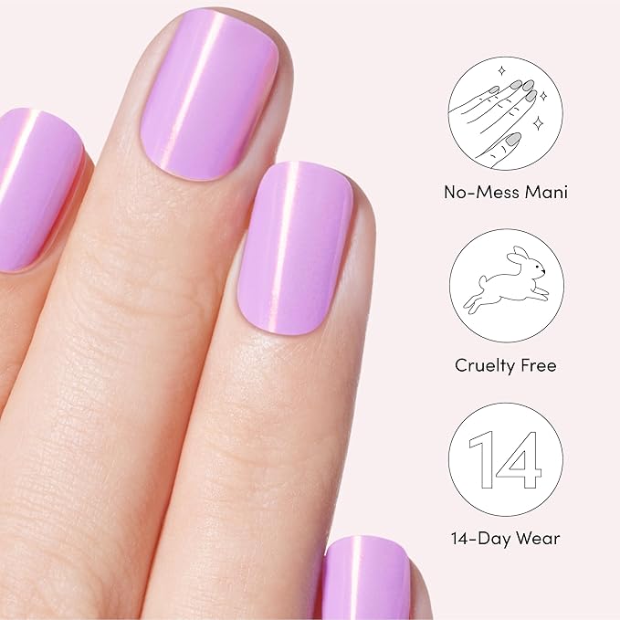 Dashing Diva Glaze Nail Strip Duo - Unicorn Collection - For the Record & Cat's Meow - Long Lasting, Chip Resistant, Semi-Cured Gel Nail Strips - Contains 2 Colors
