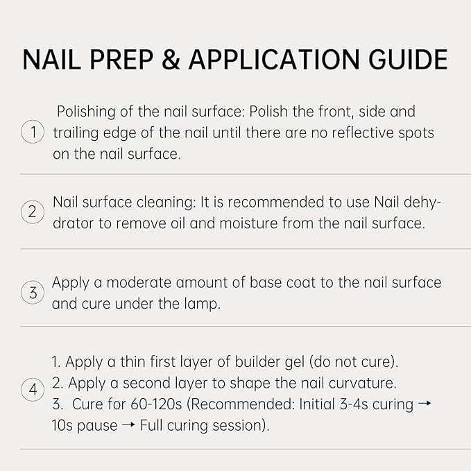 Clear Builder Gel for Nails, Soft Polish Thickness Strengthener Extender Apex Fast Leveling 28+ Days Chip Resistance Hypoallergenic & Odorless for Thin Weak (U V Nail Lamp Needed, pH 6.8)