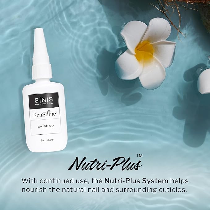 SNS Nail Polish for Nail Dip Powder, SenShine EA Bond Refill - Improves Adhesion of Dip Powder Manicure for Oilier Nails - Gel Nail Polish That Supports Nail Health - No UV Lamp Required - 2 FL OZ