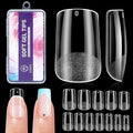 Short Square Gel Nail Tips: 240 PCS Pre-Shaped Full Cover False Square Nails Tips Acrylic Clear Fake Nails Extension for Nail Manicure Home DIY Women 12 Sizes