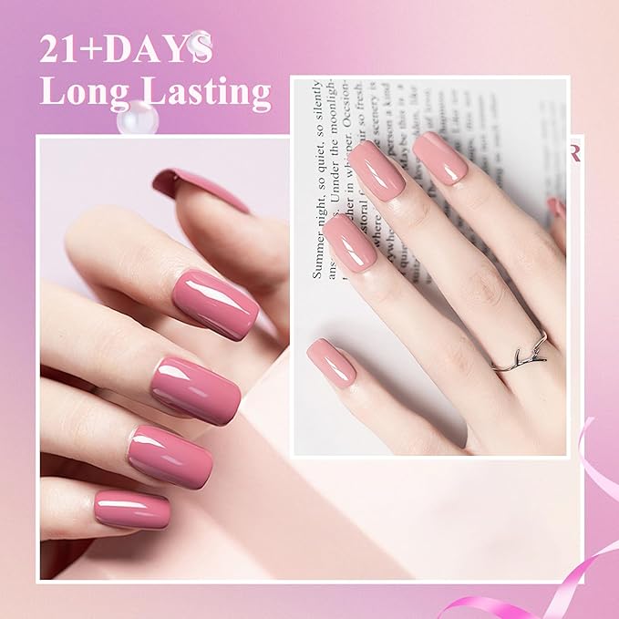 76 PCS Gel Nail Polish Kit with U V Light, 33 Colors Gel Nail Orange Brown Red Nail Polish Set 168W Nail Lamp, No Wipe Base Top Coat & Manicure Tools Starter Kit DIY Home Salon Gifts