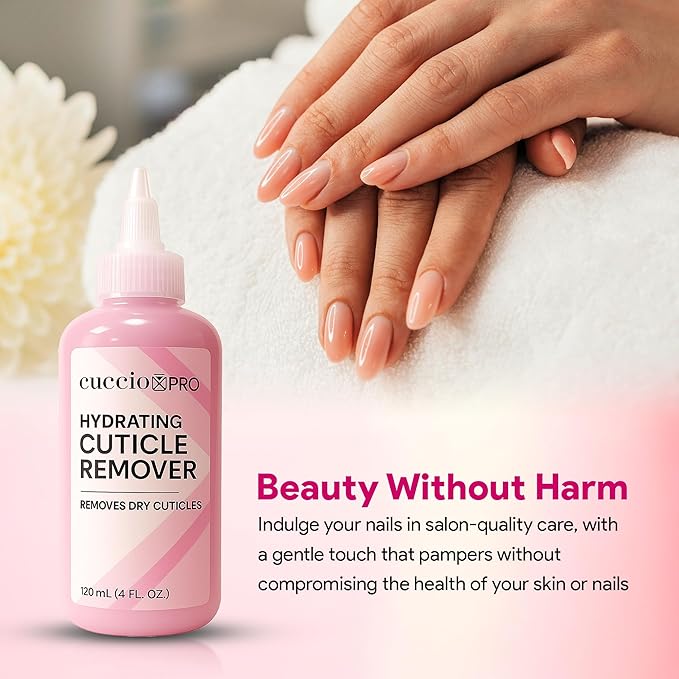 Cuccio Pro Hydrating Cuticle Remover 4 fl oz – Professional Fast-Acting Cuticle Softener & Remover for Dry, Rough Cuticles, Moisturizing Lanolin-Infused Formula for Healthy Nails