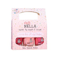 MISS NELLA-Peel Off, Odour Free, Water Base & Safe for kids nail polish pack of 3 (PINK GLITTER ATTACK)