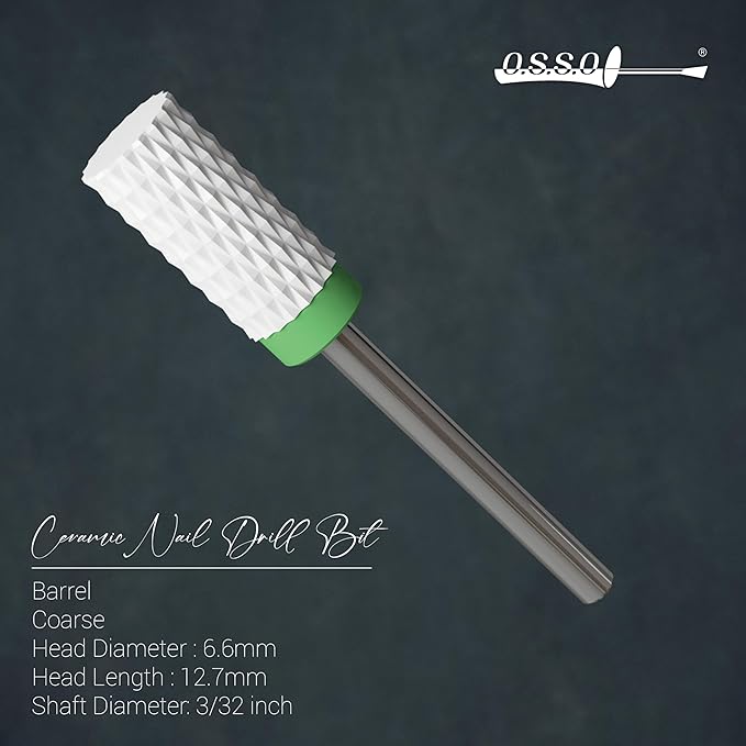 Ceramic Nail Drill Bit Barrel, Coarse