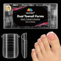 EBANKU Poly Gel Nail forms for Finger & Toes, 160PCS Reusable Square Dual forms Extension for Large Wider Normal Finger &Toe Nail Beds, 16 Sizes 000 to 13