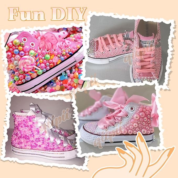 28 Types Pink Flatback Pearls w B7000 Jewelry Glue for Bedazzling Crafting 3mm 4mm 5mm 6mm 8mm 10mm Flatback Colorful Pink AB Half Pearls Charms for Face Eyes Makeup DIY Crafts Tumblers Bottles