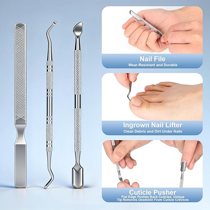Senior-Specific Toe Clippers, Thick Toenails, Men's Large Toe Clippers, Wide-Opening Design, Sharp and Durable, Long-Handled Nail Clippers, 45° Beveled Ingrown Nail Clippers