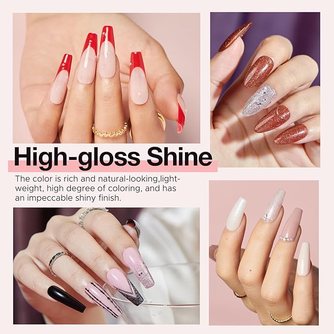 AZUREBEAUTY 31 Pcs Dip Powder Nail Kit Starter, 20 Colors Glitter Nude Pink Gray Red Dip Powder Liquid Set with Top & Base Coat Activator for French Nails Art Manicure DIY Salon Woman Gift