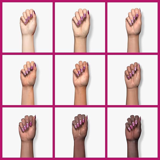Pearl Wine Purple Glitter Gel Nail Polish - Sparkle Shimmer Fall Winter Soak Off LED UV Gel Nail Polish for Art DIY Manicure 15ML