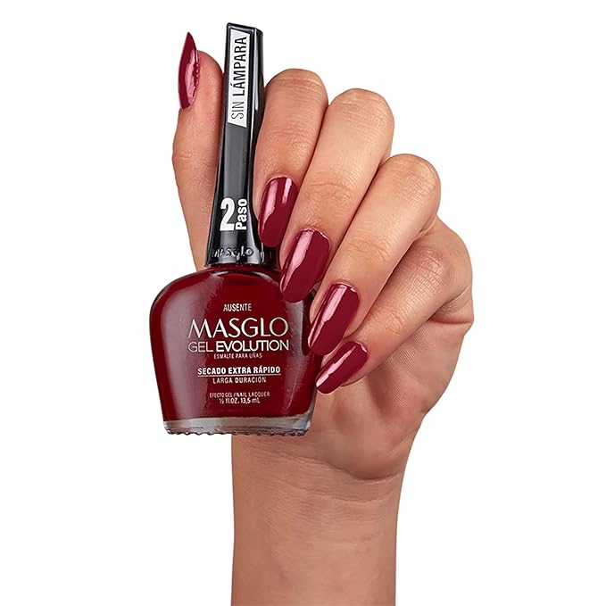 MASGLO Gel Evolution – Set of 3 Nail Polishes No UV/LED Lamp Needed, Fast-Drying, 12-Day Wear, 14-Free Formula, High-Gloss Finish, vegan (0.5 oz Each)