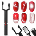 4-in-1 Cat Eye Nail Magnet Set, Y-Shaped Magnet & Double-Ended Magnetic Wand with Square Nail Art Magnet Tool for Magnetic Gel Polish, Multifunctional Manicure Salon Supplies