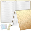 308 Colors Nail Swatches Book with 360 Nail Tips Professional Nail Color Chart Card Display Gel Polish Book Nail Painting Practice Design Board No Need Pasting, No Need Glue for Nail Salons