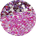 NCB Nancybeads 3000pcs Flatback Round Glass Nail Art Rhinestones Crystal for DIY Making Accessories Shoes, Clothes, Face Art, Bags, Manicure (Siam AB, SS3 3000pcs)